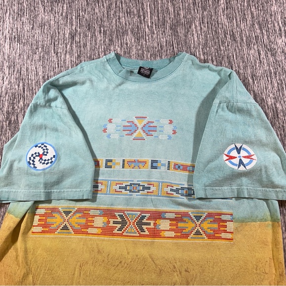 Factory Artwear Vintage Size Small Aztec Native American Tee Made In USA Cotton - Picture 7 of 9